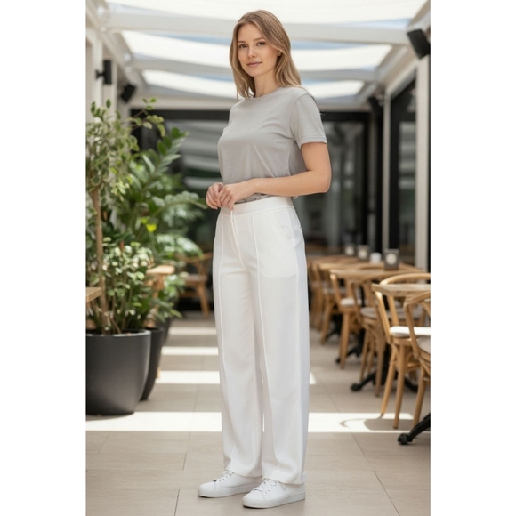 Nine West Pants - Nine West Tapered Fit Dress Pants Size 18 White Cream Workwear Career Trouser